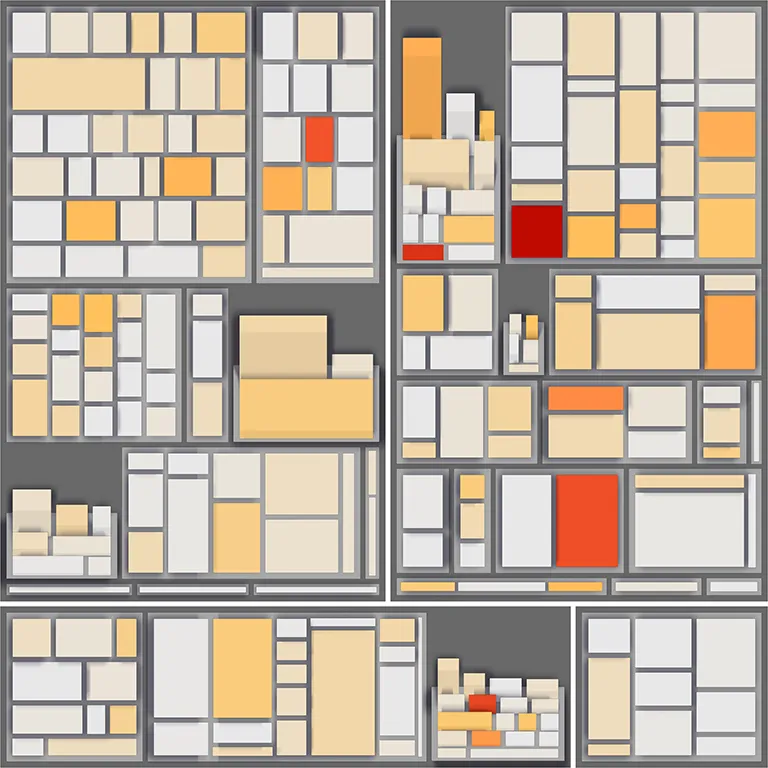 Mixed-Projection Treemaps: A Novel Approach Mixing 2D and 2.5D Treemaps