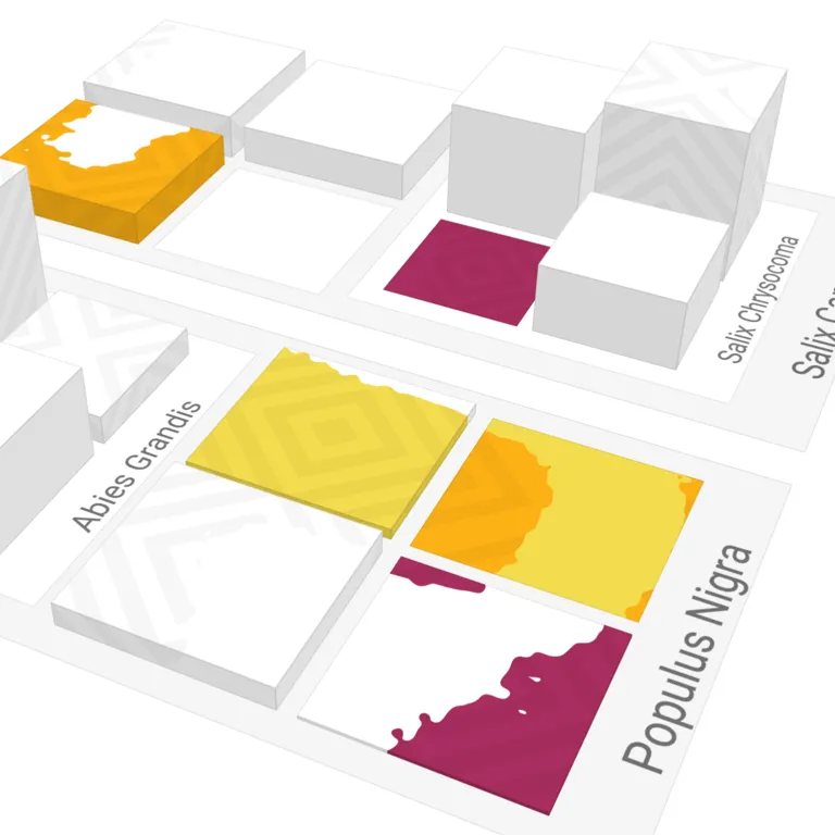 Procedural Texture Patterns for Encoding Changes in Color in 2.5D Treemap Visualizations